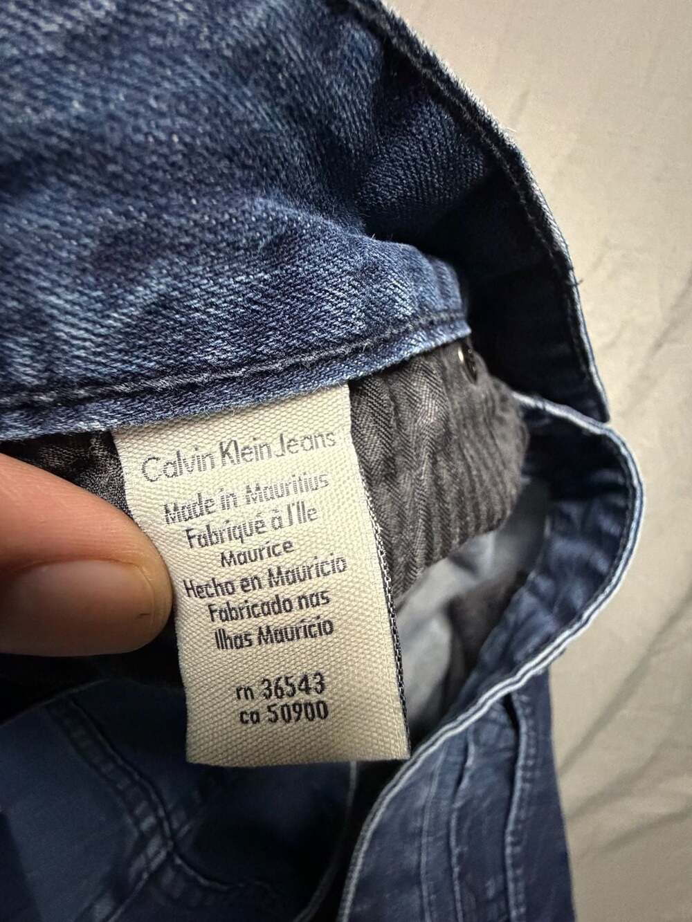 Calvin Klein Jeans Straight Size W34 L30 Dark Blue Denim Pants
